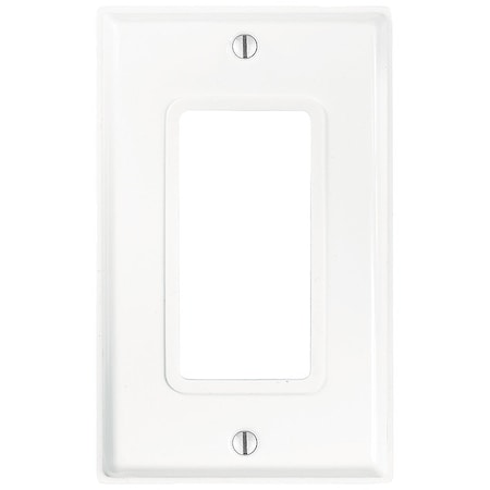 Decora Device Wall Plate, Number of Gangs: 1 Stainless Steel, Powder Coated Finish, White MPN:84401-G4W