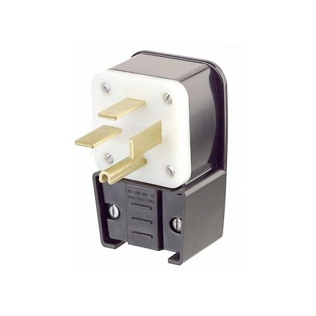Straight Blade Plug, 15-50P, 50 A, 250V AC, 3 Pole, Screw Terminals, Grounded MPN:8452-P