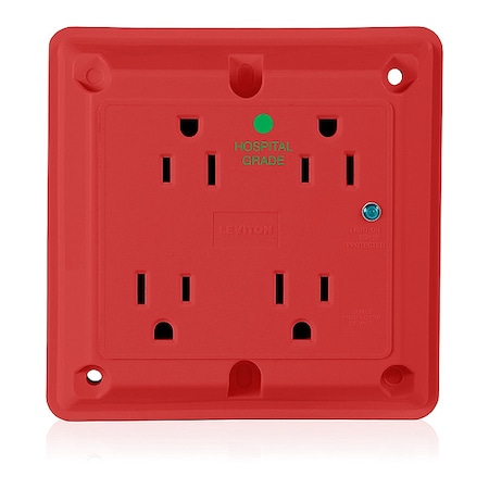 Straight Blade Receptacle, 5-15R, 15 A, 125V AC, 2 Pole, 3 Wire, Flush Mount, Grounded MPN:8480-R