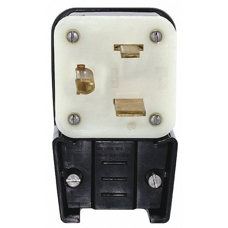 Straight Blade Plug, 5-50P, 50 A, 125V AC, 2 Pole, Screw Terminals, Grounded MPN:9550-P