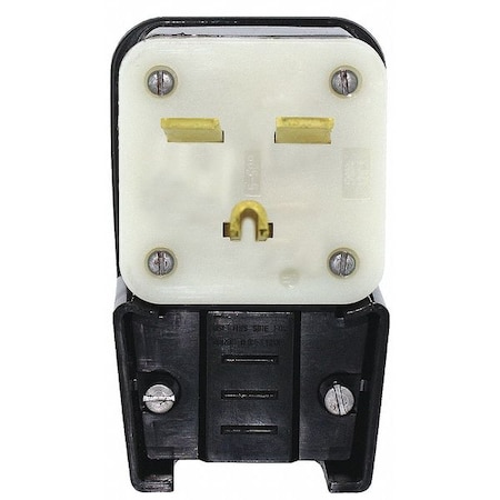 Straight Blade Plug, 6-30P, 30 A, 250V AC, 2 Pole, Screw Terminals, Grounded MPN:9630-P
