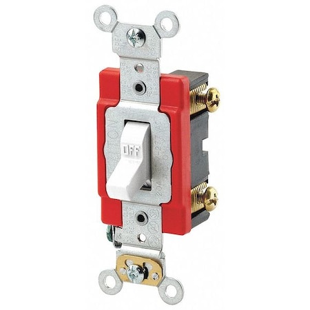 Wall Swtch, 1-Pole, 120/277V, 20A, Wht, Toggl MPN:A1221-2W