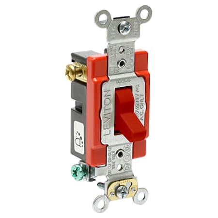 Wall Switch, 2 hp, Toggle, 20 A, Red MPN:A1223-2R