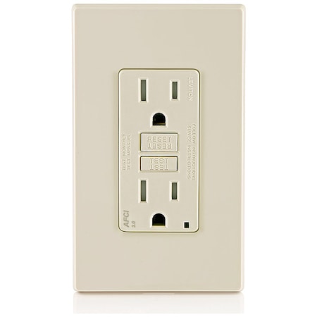 Straight Blade Receptacle, 5-15R, 15 A, 125V AC, 2 Pole, 3 Wire, Flush Mount, Self-Grounded MPN:AFTR1-T