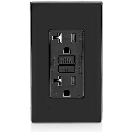 Straight Blade Receptacle, 5-20R, 20 A, 125V AC, 2 Pole, 3 Wire, Flush Mount, Single, Black MPN:AFTR2-E