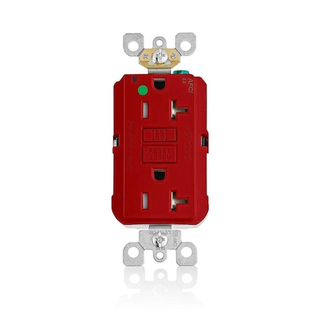 AFCI Receptacle 20A HG/TR Red MPN:AFTR2-HGR