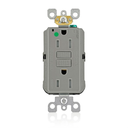 Receptacle, 15 A, 125V AC, Gray MPN:AGTR1-HGG