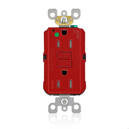 Receptacle, 15 A, 125V AC, Red MPN:AGTR1-HGR