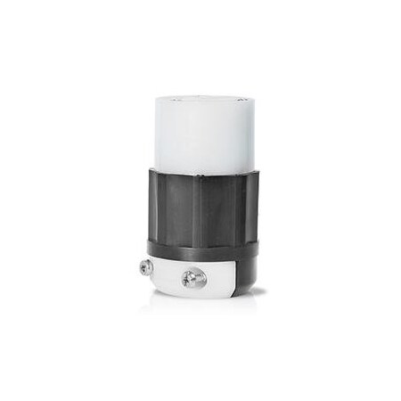 Locking Connector, L9-30R, 30 A, 600V AC, 2 Pole, Screw Terminals, Black, White MPN:C2653