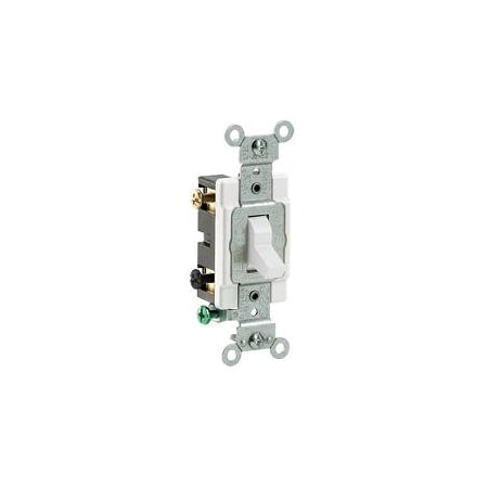 Wall Switch, 2 hp, Toggle, 20 A, White MPN:CS220-2W