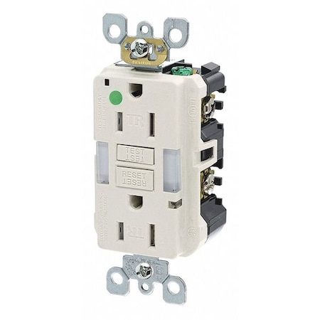 GFCI Receptacle, 15A, 125VAC, 5-15R, Almond MPN:GFNL1-HGT