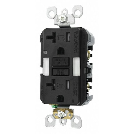 GFIRcptcl, 20A, 125VAC, Blk, Polycarbonate MPN:GFNL2-HGE