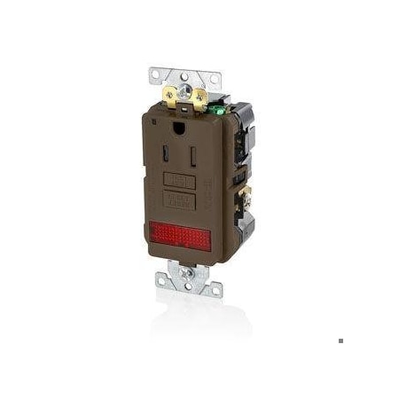 SmartlockPro GFCI 15A TR Pilot Brown MPN:GFPL1-PL