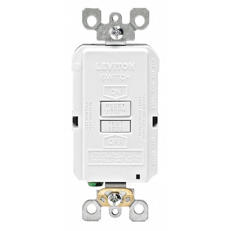 GFI Receptacle, Wht, PlyCrbt, Bck;Sd MPN:GFRBF-W
