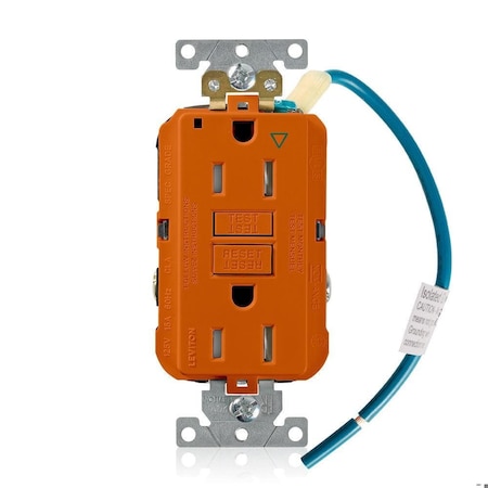 SmartlockPro GFCI 15A IG/TR/PI Orange MPN:GFTR1-IGO