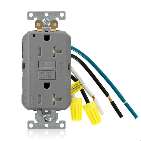 SmartlockPro GFCI 20A TR/PI Ind Gr Gray MPN:GFTR2-5LG