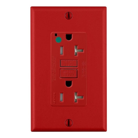 SmartlockPro GFCI 20A HG/TR/PI Red MPN:GFTR2-HFR