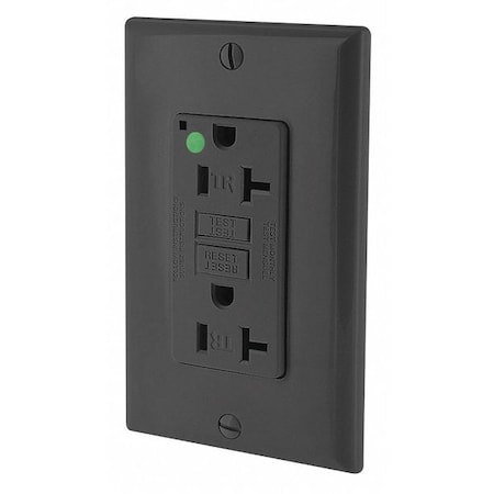 GFIRcptcl, 20A, 125VAC, Blk, Polycarbonate MPN:GFTR2-HGE