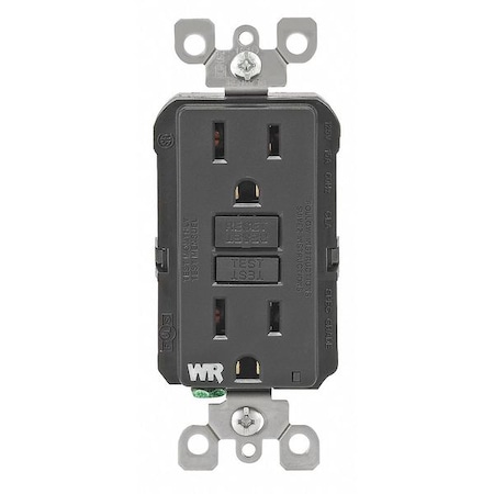 GFIRcptcl, 15A, 125VAC, Blk, Polycarbonate MPN:GFWR1-E