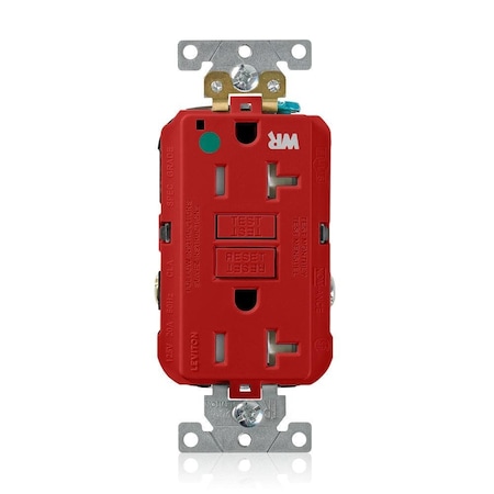 GFCI Receptacle, 5-20R, 20 A, 2 Pole, 3 Wire, Grounded MPN:GFWT2-HGR