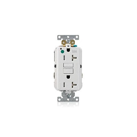 GFCI Receptacle, 5-20R, 20 A, 2 Pole, 3 Wire, Grounded MPN:GFWT2-HGW