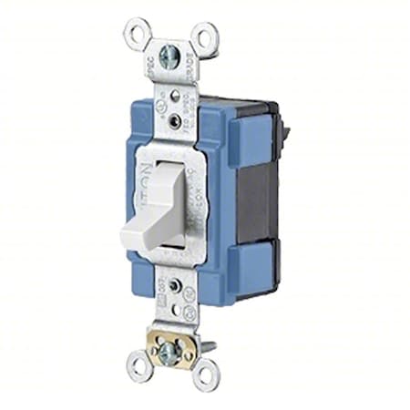 Wall Switch, 1/2 hp, Toggle, 15 A, White MPN:M1201-W