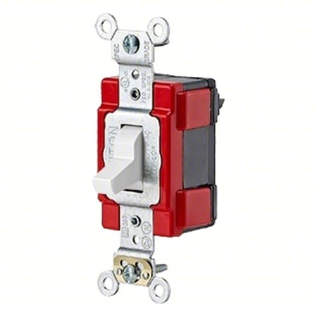 Wall Switch, 1 hp, Toggle, 20 A, White MPN:M1223-W