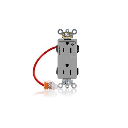 Straight Blade Receptacle, 5-15R, 15 A, 125V AC, Flush Mount, Self-Grounded MPN:M1626-1CG