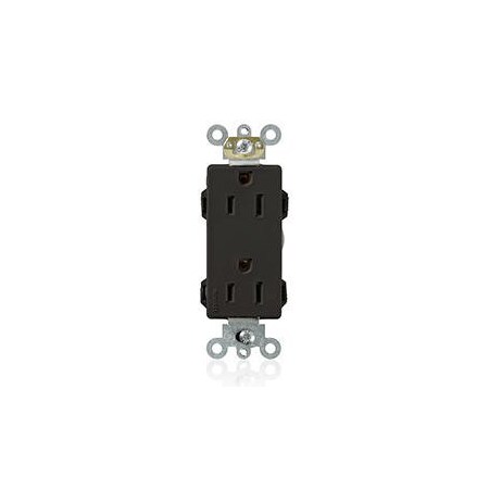 Straight Blade Receptacle, 5-15R, 15 A, 125V AC, Flush Mount, Self-Grounded MPN:M1626-E