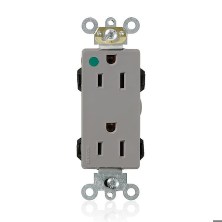Straight Blade Receptacle, 5-15R, 15 A, 125V AC, Flush Mount, Self-Grounded MPN:M1626-HGG