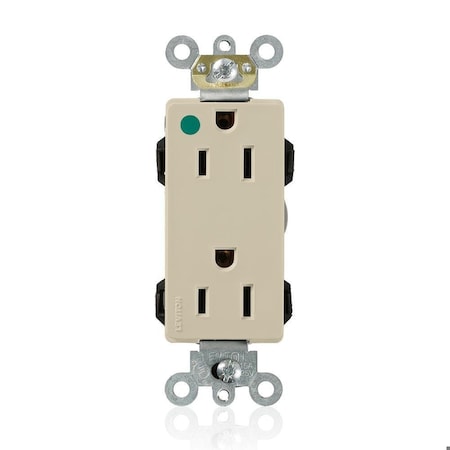Straight Blade Receptacle, 5-15R, 15 A, 125V AC, Flush Mount, Self-Grounded MPN:M1626-HGI