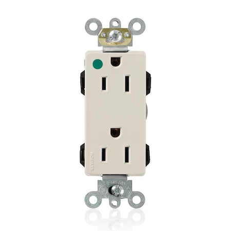 Straight Blade Receptacle, 5-15R, 15 A, 125V AC, Flush Mount, Self-Grounded MPN:M1626-HGT