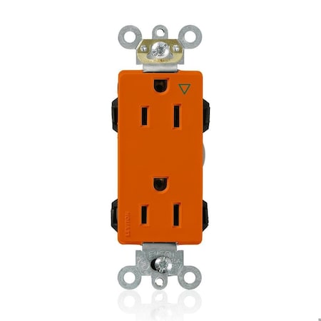 Straight Blade Receptacle, 5-15R, 15 A, 125V AC, Flush Mount, Isolated Ground MPN:M1626-IG