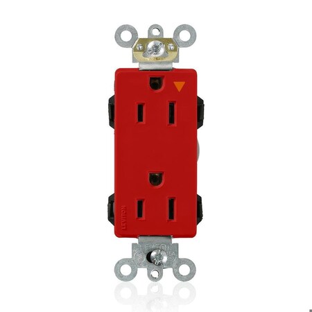 Straight Blade Receptacle, 5-15R, 15 A, 125V AC, Flush Mount, Isolated Ground MPN:M1626-IGR