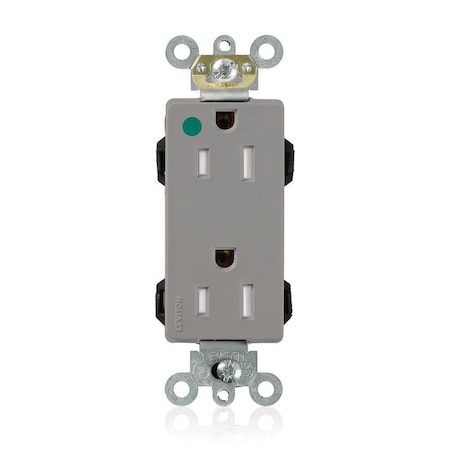 Straight Blade Receptacle, 5-15R, 15 A, 125V AC, Flush Mount, Self-Grounded MPN:M1626-ILG