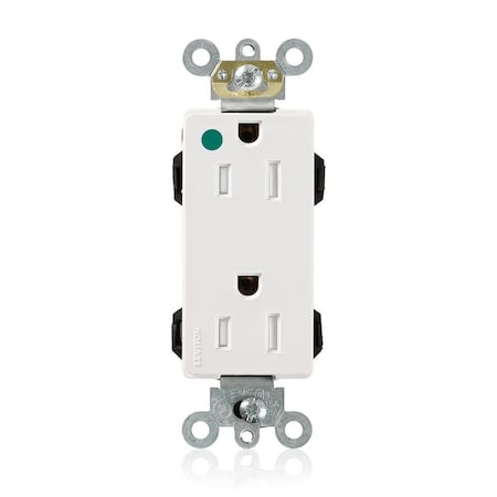 Straight Blade Receptacle, 5-15R, 15 A, 125V AC, Flush Mount, Self-Grounded MPN:M1626-ILW