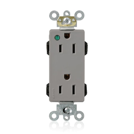 Straight Blade Receptacle, 5-15R, 15 A, 125V AC, Flush Mount, Self-Grounded MPN:M1626-PLG
