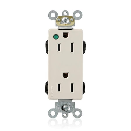 Straight Blade Receptacle, 5-15R, 15 A, 125V AC, Flush Mount, Self-Grounded MPN:M1626-PLT