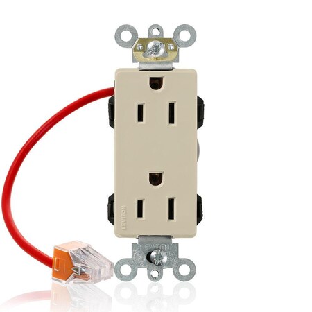 Straight Blade Receptacle, 5-15R, 15 A, 125V AC, Flush Mount, Self-Grounded MPN:M1626-SCI