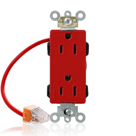 Straight Blade Receptacle, 5-15R, 15 A, 125V AC, Flush Mount, Self-Grounded MPN:M1626-SCR