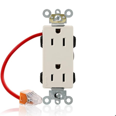 Straight Blade Receptacle, 5-15R, 15 A, 125V AC, Flush Mount, Self-Grounded MPN:M1626-SCT