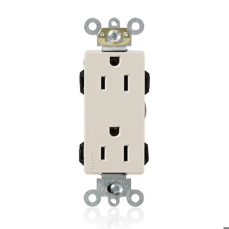 Straight Blade Receptacle, 5-15R, 15 A, 125V AC, Flush Mount, Self-Grounded MPN:M1626-T