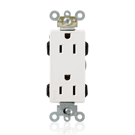 Straight Blade Receptacle, 5-15R, 15 A, 125V AC, Flush Mount, Self-Grounded MPN:M1626-W
