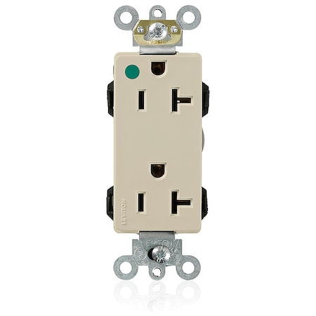 Straight Blade Receptacle, 5-20R, 20 A, 125V AC, 2 Pole, 3 Wire, Flush Mount, Self-Grounded MPN:M1636-HGI