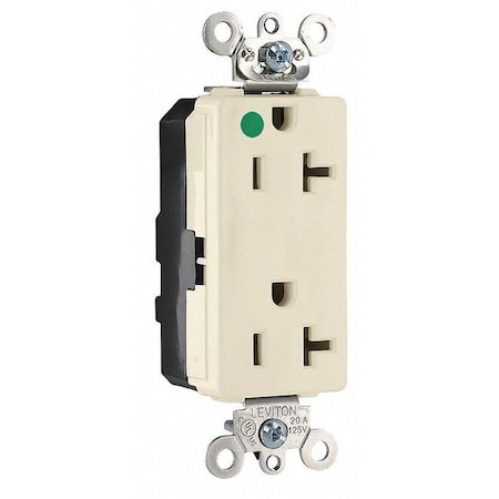 Straight Blade Receptacle, 5-20R, 20 A, 125V AC, 2 Pole, 3 Wire, Flush Mount, Self-Grounded MPN:M1636-ILI