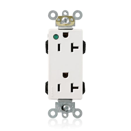 Straight Blade Receptacle, 5-20R, 20 A, 125V AC, Flush Mount, Self-Grounded MPN:M1636-PLW