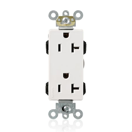 Straight Blade Receptacle, 5-20R, 20 A, 125V AC, Flush Mount, Self-Grounded MPN:M1636-W