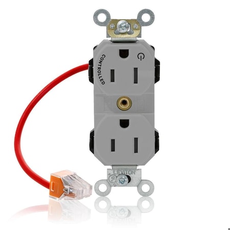 Straight Blade Receptacle, 5-15R, 15 A, 125V AC, Flush Mount, Self-Grounded MPN:M5262-1CG