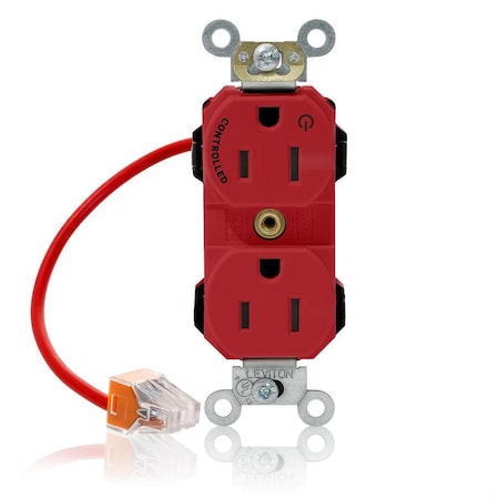 Straight Blade Receptacle, 5-15R, 15 A, 125V AC, Flush Mount, Self-Grounded MPN:M5262-1CR