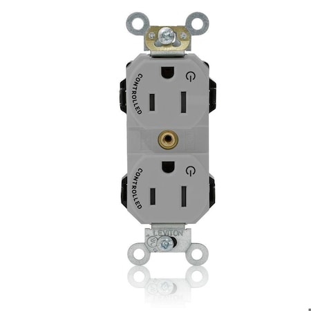 Straight Blade Receptacle, 5-15R, 15 A, 125V AC, Flush Mount, Self-Grounded MPN:M5262-2SG